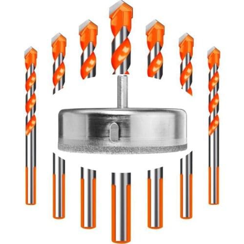 Professional carbide steel drill glass tile cement wood hole opener stainless steel 6-12mm and 100mm Diamond Drill Bit