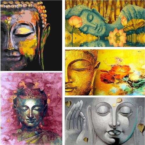 Paint By Number Buddhism Drawing On Canvas DIY Pictures By Numbers Buddha Master Kits Hand Painted Painting Art Gift Home Decor