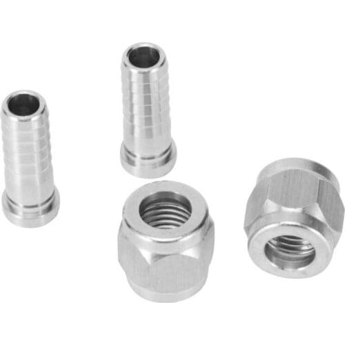 Beer beer 2 Set 8mm Stainless Steel 1/4in 5/16in Nut Barb Connector for Ball Lock Pin Lock Home Brew Fitting brewing keg