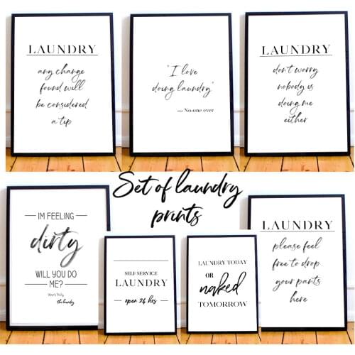 Laundry Today Room Wall Decor Laundry Funny Signs Canvas Prints and Posters I love Laundry Art Painting Pictures Wall картины