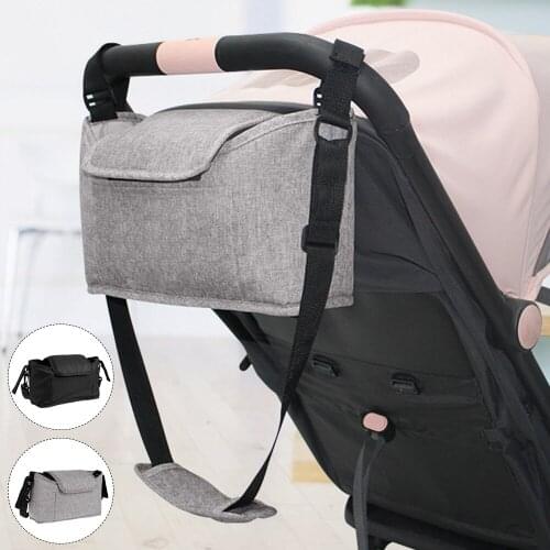 Storage Bag Universal Stroller Organizer with Cup Holder Pushchair with Zippered Adjustable Straps Pram Multi-Purpose Handbag