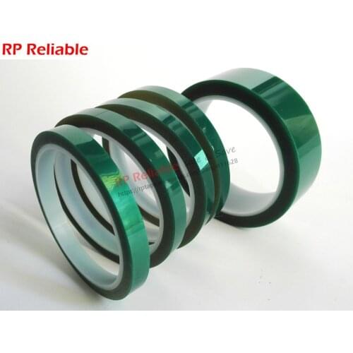 Free shipping 10roll*10mm*33m heat resistance green polyester tape for PCB protection and 3D printer