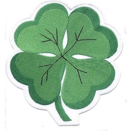 Trefoil Embroidered Patch Made by Twill with Heat Cut and Iron On Patches Customized MOQ 50pcs free shipping by Post