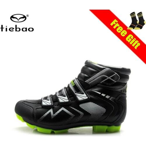 Tiebao Winter Cycling Shoes Sapatilha Ciclismo Mtb Sapato Bike Men Women Self-locking Warmer Outdoor Athletic Racing Bike Boots