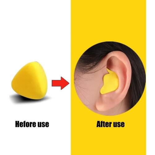 60Pcs Moldable Anti-noise Ear Plugs Noise Reduction Soft Anti-snoring Sleeping Tool NK-Shopping