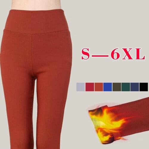 Women Winter Thick Lambskin Cashmere Pants Warm Female Casual pencil Pants Loose skinny Long Trousers Plus Size S-5XL 6XL 4XL