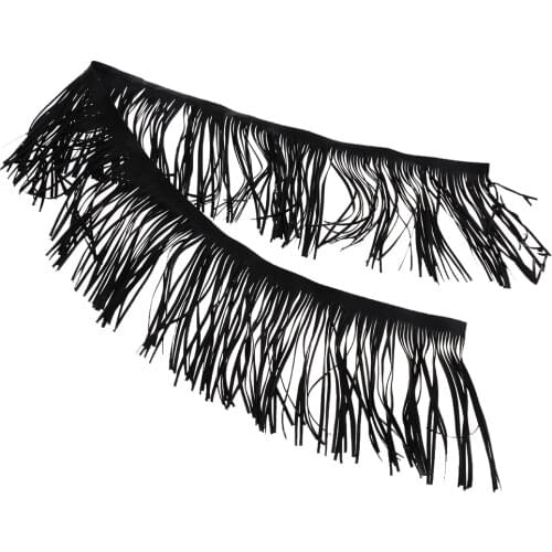 1 Yard Leather Fringe Trims Faux Leather Tassel Trims for DIY Projects and Sewing Craft