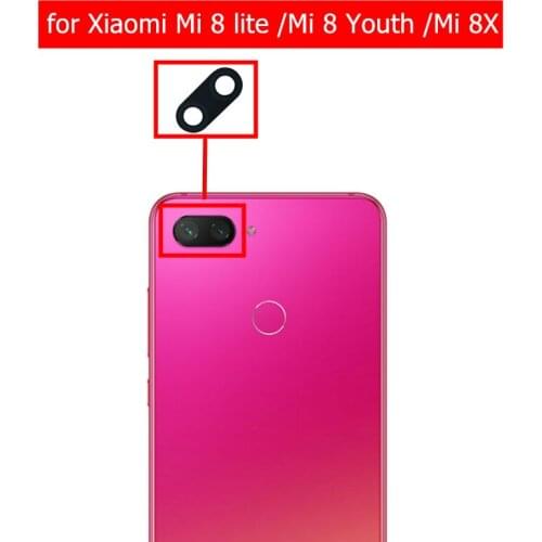 2pcs for Xiaomi Mi 8 lite Camera Glass Lens Back Rear Camera Glass Lens with Glue for Xiaomi Mi8X Replacement Repair Spare Parts