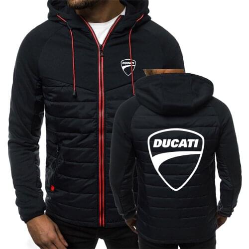2021 Ducati Winter Warm Basketball Zipper Cotton Thicken Hoodies Parka Long Sleeve Outerwear Print Warm Coats Popular Jacke