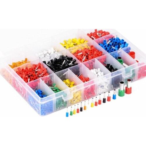 2120Pcs Wire Copper Crimp Connector Insulated Cord Pin End Terminal AWG 22-5