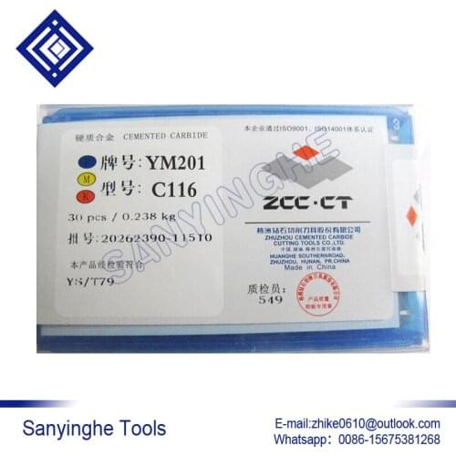 Free shipping high quality 30pcs/lots YM201 C116 carbide welding inserts brazed insert blade tools