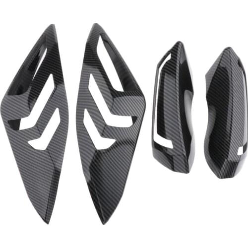 4pcs Motorcycle Front Rear Turn Signals Tail Lights Cap Cover Protector for Yamaha Xmax 125 250 300 400 17-18 (Black)