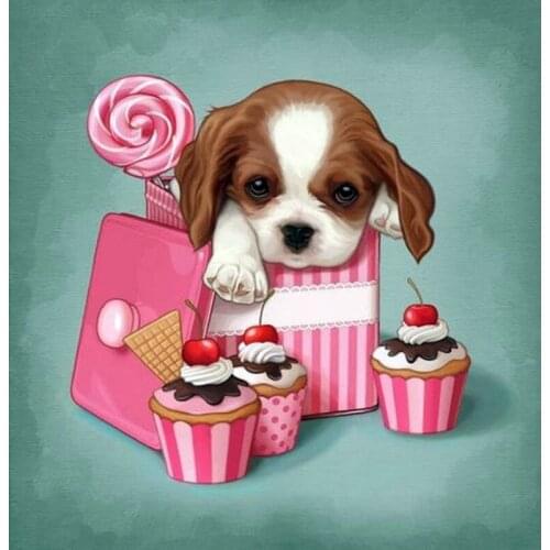 5D Diy Diamond Painting Cross Stitch Diamond Embroidery Bulldog & Lovely Dog Baby Diamond Mosaic Full Rhinestone Needlework