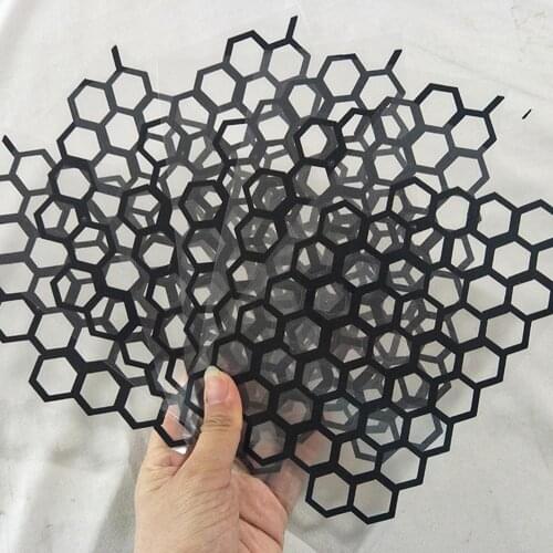 6Pcs/Set PVC Car Rear Tail Light Taillight Lamp Cover Honeycomb Stickers For Ford Mustang From 2015 To 2017 Self Adhesive Decals