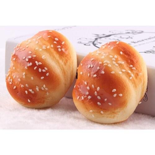 8cm X7cm Smile Marshmallow Bun Deocration Squishy Buns Bread Fragrancy Shape Pendant Charm Phone Straps