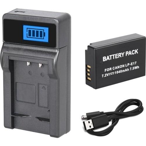 Battery Pack + Charger For Canon EOS 200D, 250D, 750D, 760D, EOS200D, EOS250D, EOS750D, EOS760D Digital SLR Camera