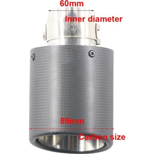 Car With A Logo exhaust tip Matt Carbon car accessories carbon fiber automobiles pipe muffler tips for BM E70