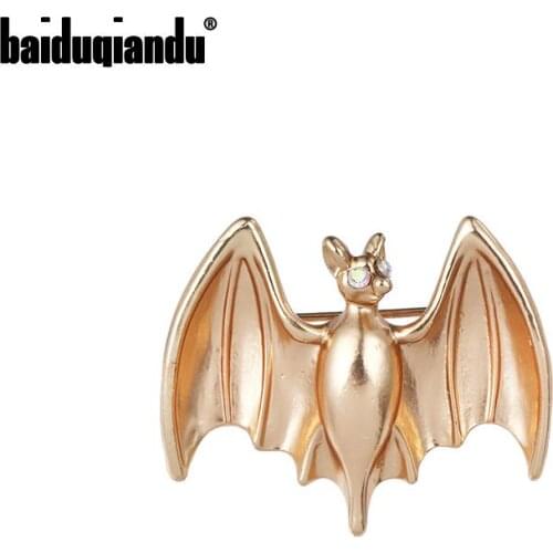 Baiduqiandu New Arrival Bat Broch Pins Mens Fashion Dress Coat Accessories Cute Jewelry