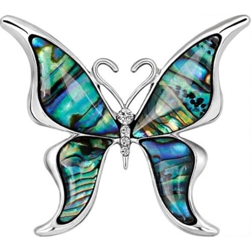 Korean Alloy Brooch Butterfly Brooch Zircon Crystal All-match Ladies Brooch New Arrival Jewelry Fashion Popular Trend Retro