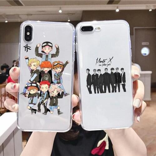 Kpop Monsta X cartoon Phone Case For Xiaomi Redmi Note 7 7A 8 8T 9 9A 9S 10 K30 Pro Ultra transparent trend coque art Etui