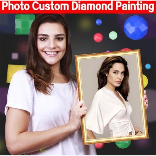 Photo Custom Diamond Painting Cross Stitch Full Square Picture of Rhinestone DIY Diamond Mosaic Diamond Embroidery Sale