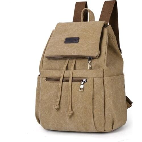 Mens and womens canvas bags Korean style trendy womens canvas bags women backpacks fashion mens school bags retro backpacks