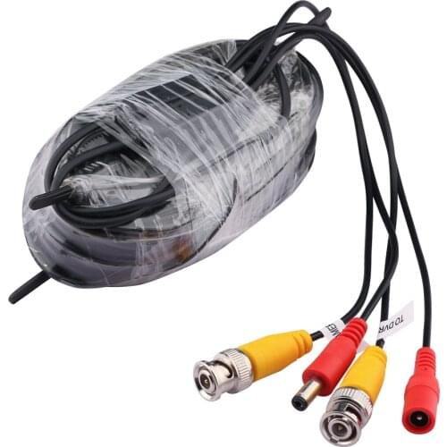 18.3M 60FTCCTV Power Video BNC + DC plug cable for CCTV and CCTV Camera Surveillant System
