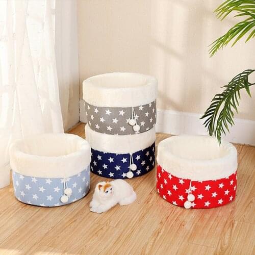 Cat Bed Warm Pet Basket Cozy Kitten Lounger Cushion House Deep sleep Small Dog Mat Bag For Washable Cave Panier Chat Products