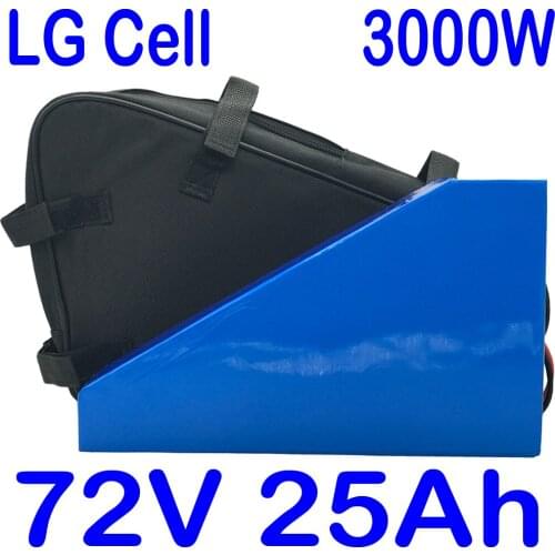72v 2000w 3000w lithium battery 72v 25ah ebike battery 72v 25ah electric bicycle battery use sanyo cell with 84V charger