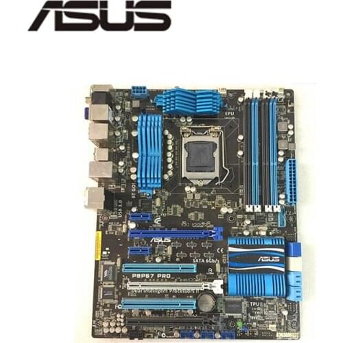 For ASUS P8P67 PRO Computer Motherboard LGA 1155 DDR3 For Intel P67 P8P67 Desktop Mainboard Used (Without heat shield)