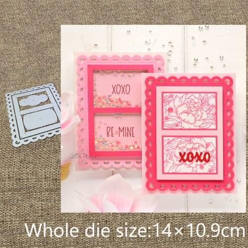 XLDesign Craft Metal Cutting Dies stencil mold Wavy rectangular frame scrapbook Album Paper Card Craft Embossing die cuts
