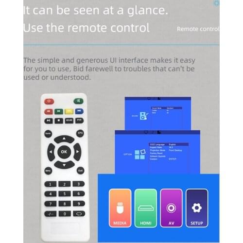 Mini Projector HDMI-Compatible 1080P Video Home Media Player Built-In Speaker B03C