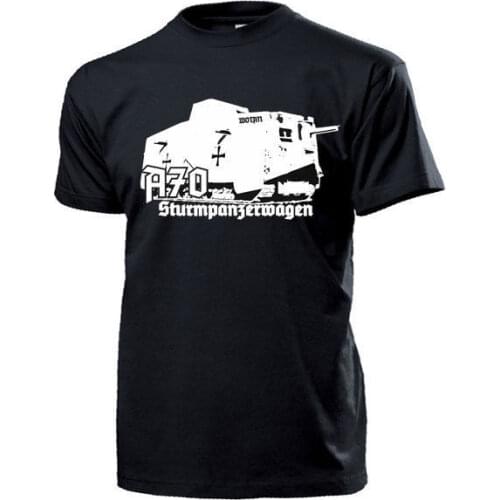 2019 Newest Fashion Tops Summer Cool T-Shirt A7V Sturmpanzerwagen Panzer Ww1 Ester World War Ii German Grabenkr T-Shirt Clothing