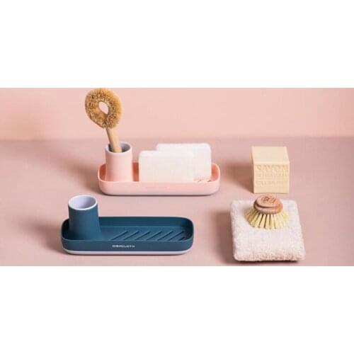 Novel Shape Creative Home Bathroom Organizer Toothbrush Soap Storage Box Kitchen Accessories Sponge Rack Living Room Decoration