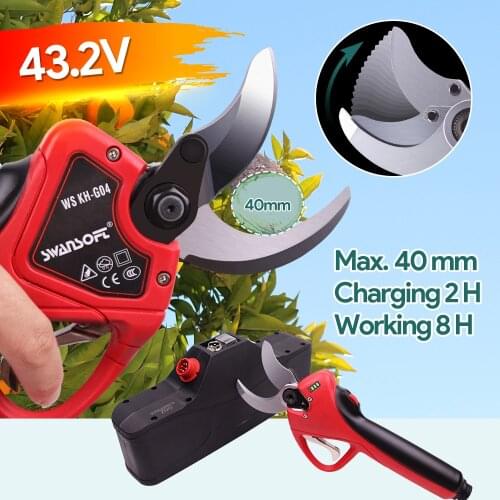 40mm Cordless Pruner Electric Pruning Shear with Progressive finger protection