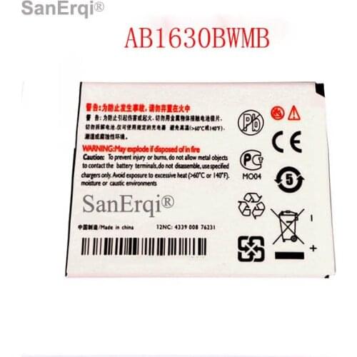 Brand New SanErqi battery For PHILIPS cellphone AB1630BWMB battery