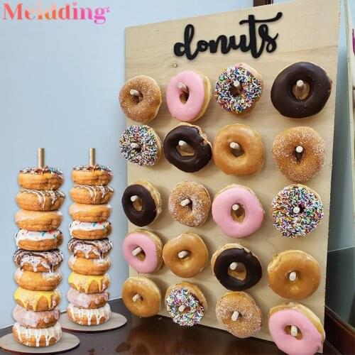 Party decoration wooden Donut Wall stand for wedding decor baby shower Donut display stand festival Donut party decor supplies