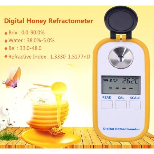 High Accurate Digital Display Honey Refractometer Measuring Sugar Content Instrument Honey Concentration Meter Refractometer