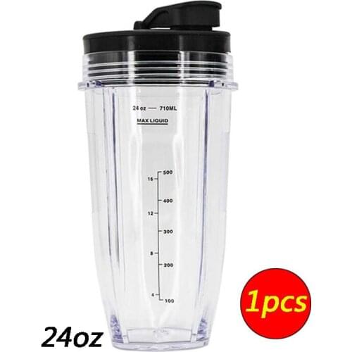 1 pcs Nutri Ninja 24-Ounce Cup with Sip N Seal Lidsfor Blenders Durable Good Seal Ring Keep Fresh Sport Plastic Bottle Parts