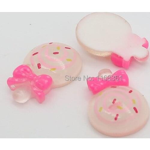 1pcs/lot resin flat back white dot lollipop candy 21mm simulation of food Cabochon Scrapbook DIY phone decoration B304-2