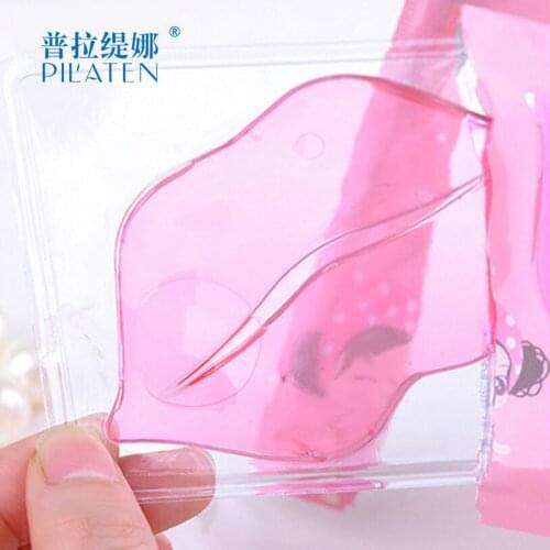 1pc PILATEN Women Crystal Lip Mask Pads Moisture Essence Anti Ageing Wrinkle Patch Pad Gel Lip Care