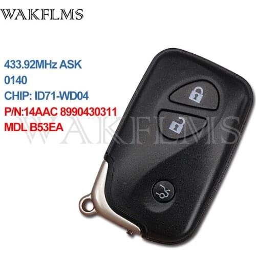 3 Buttons 433.92MHz ID71 PCB 0140 Smart Remote Key For Lexus ES350 IS250 IS350 GS300 GS350 GS430 GS450H GS460 LS460 LS460 LS600H