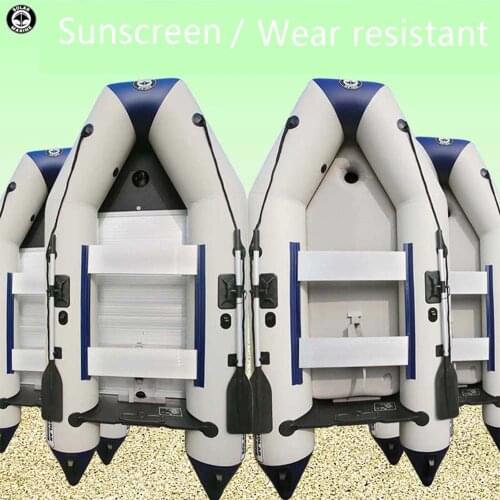 7 person 3.6m length rowing boats PVC inflatable aluminum floor boat speed boat