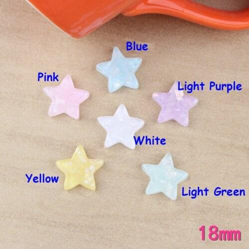Resin accessories jelly five-pointed star DIY hair accessories hair rope material mobile phone shell DIY decoration accessories