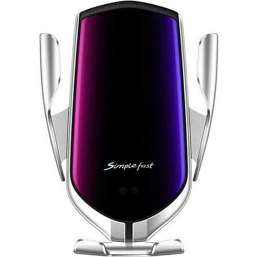 Smart Sensor Wireless Car Charger Mount, Automatic Clamping QC/QI 10W Fast Car Charger Holder Rotating Bracket