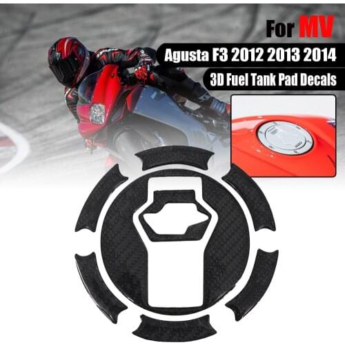 For MV AGUSTA F3 2012 2013 2014 Motorcycle 3D Fuel Gas Tank Pad Decals Carbon Fiber Stickers TankPad Oil Cap Cover Protection