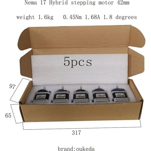 3D printer motor 5PCS 42 stepper motor NEMA17 stepper motor 17HS4401