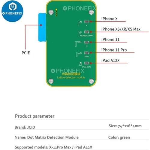JC Pro1000S Dot Matrix Read Module For iPhone Face ID Not Working X-11Pro Max Face Dot Matrix Flex Cable Read Encrypted Data