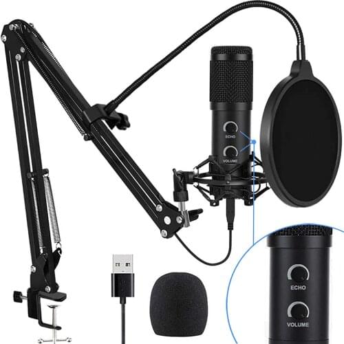 2020 Upgraded USB Condenser Microphone for Computer, Great for Gaming, Podcast, LiveStreaming, YouTube Recording, Karaoke on PC
