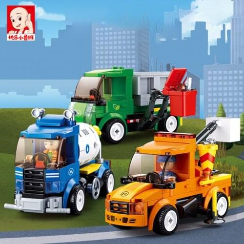 SLuban 4 In1 City Clean Car Model Building Block Car Minifigures Educational Toy Childrens Toy For Boys Birthday Gift Christmas